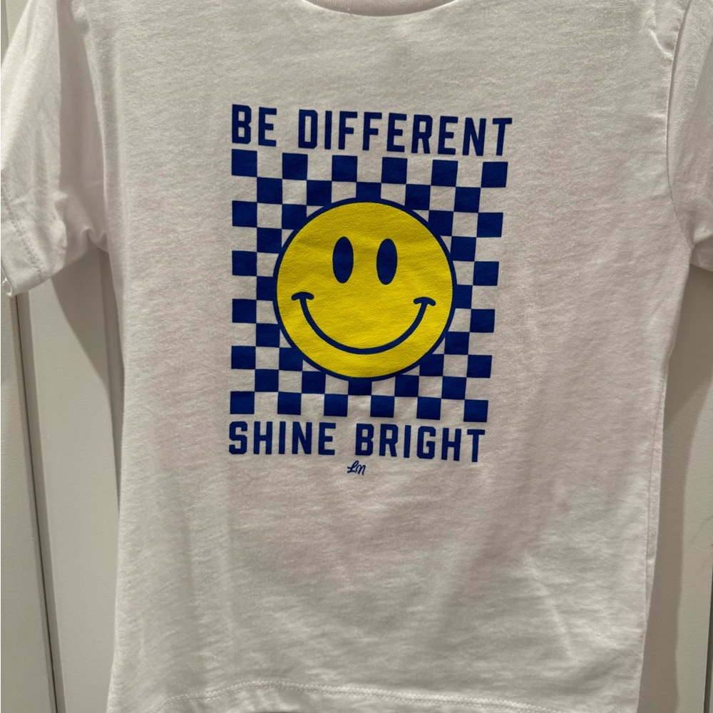 Kids White and Blue Graphic Tee